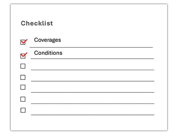A checklist with red check boxes
AI-generated content may be incorrect.